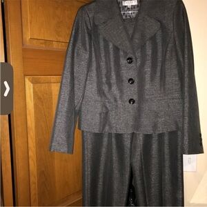 Kasper Gray Blazer Classic Suit Jacket